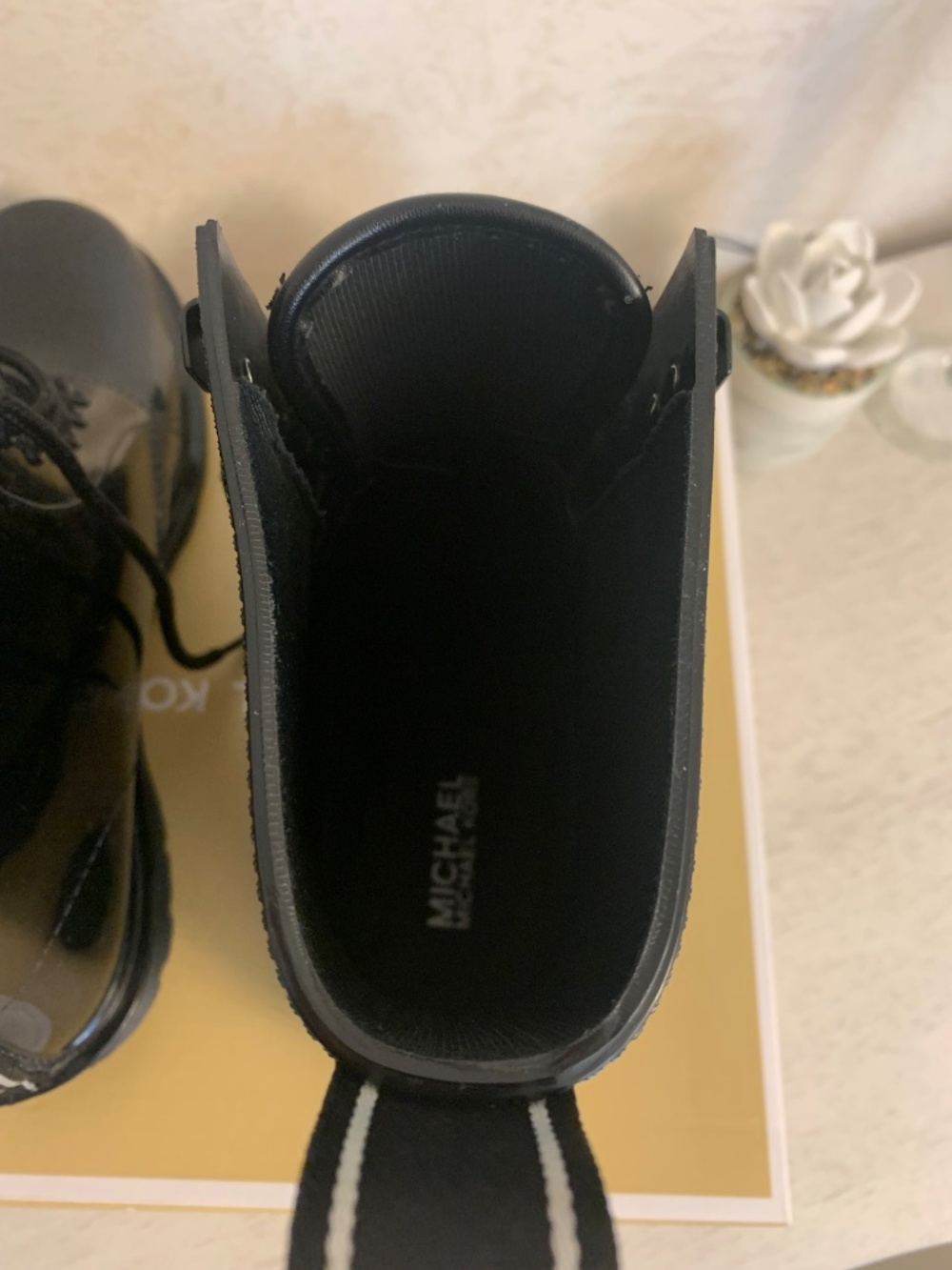 Michael Kors Black Patent Leather Boots, Size 11 - Picture 6 of 7